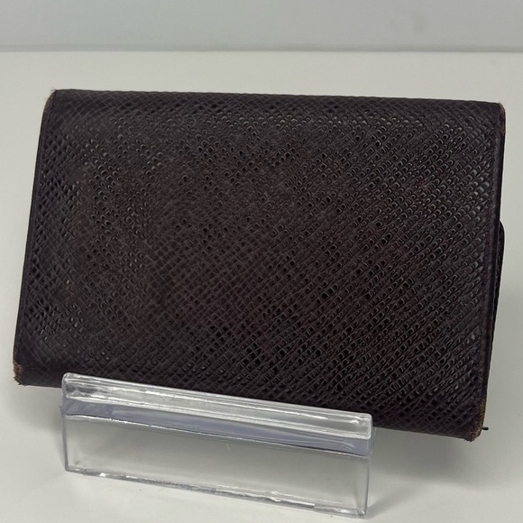 🤎Louis Vuitton Red/Brown Leather Trifold Button Type Key Case/Holder 🤎 - Picture 2 of 13